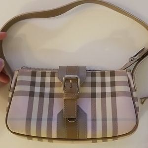 Burberry mini pink plaid shoulder bag